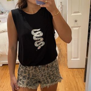 Black tank top from BE